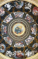 Innenraum der Madonna della Ghiara, Reggio Emilia, Emilia-Romagna, Italien